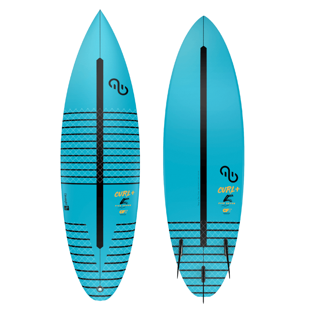 Eleveight Surfboard Curl 5'10 (komplett mit Finnen und Pads) – Neu, Auslaufmodell